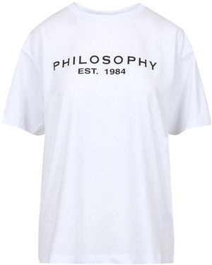 PHILOSOPHY BY LORENZO SERAFINI Philosophie von Lorenzo Serafini T -Shirts und Polos White - Weiß