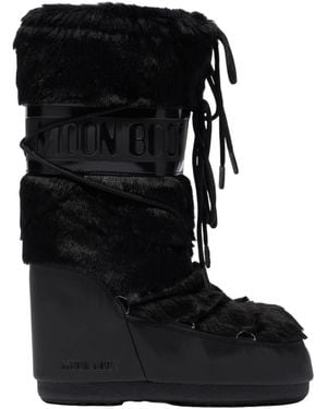 Moon Boot Mb Icon Faux Fur - Black