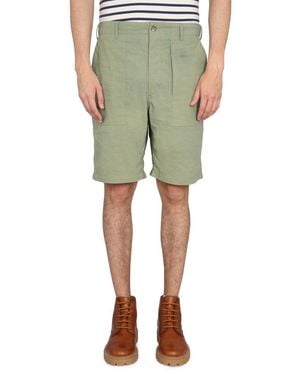 Engineered Garments Button Closure Bermuda Shorts - Green