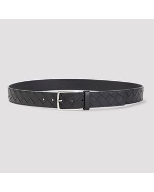 Bottega Veneta Cinturón Intrecciato - Negro