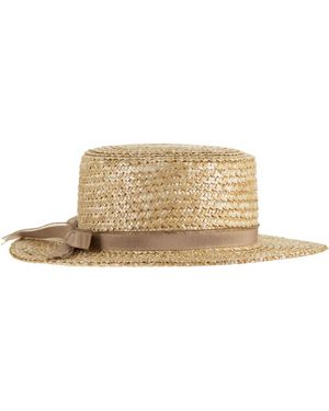 Fabiana Filippi Raffia Straw Hat With Grosgrain Ribbon - Multicolour