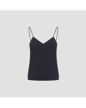 Max Mara Unghia Gewassen Zijden Tanktop - Blauw
