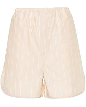 Filippa K Gestreepte Shorts - Naturel