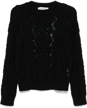 Our Legacy Unser Legacy Cable Sonar Roundneck - Schwarz
