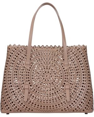 Alaïa Hand Bags Myna Leather/Sand - Brown