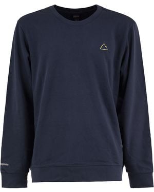Patagonia Organic Cotton Mountain Logo Crewneck Sweatshirt - Blue