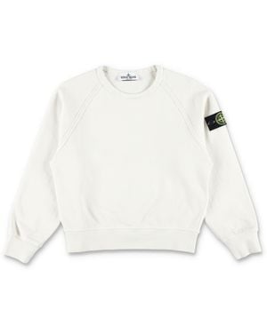 Stone Island Oversized-Fit Raglan Crewneck Sweatshirt - White