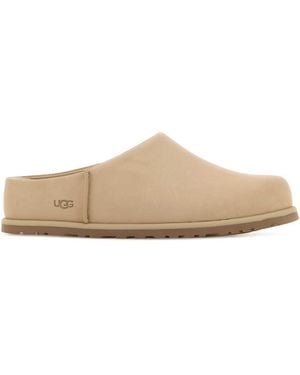 UGG Sand Leather Otzo Slippers - White