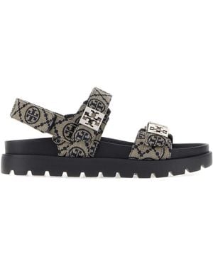 Tory Burch Logo Sandals - White