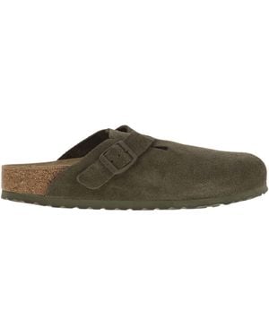 Birkenstock Boston Sude Sabot - Verde