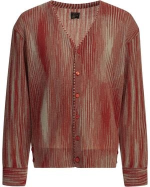 Needles Cardigan A Righe Aghi - Marrone