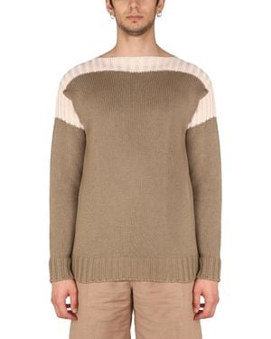 Fendi Cotton And Cashmere Sweater - Natural