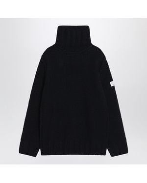 MM6 by Maison Martin Margiela Wool Turtleneck Sweater - Black