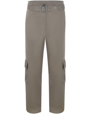 Pinko "Vento" Trousers Made Of Cotton - Grey