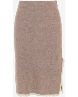 THE GARMENT De Garment Como-rok Van Wol En Kasjmier - Bruin