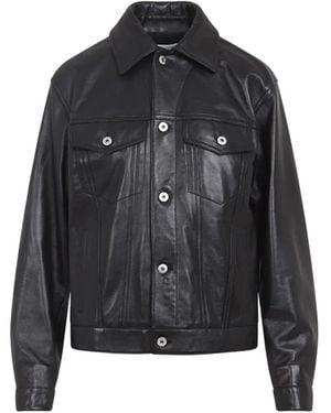 Bottega Veneta Leren Jack - Zwart