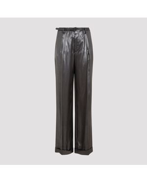 Ralph Lauren Wide-Leg Pants With High Waist - Gray