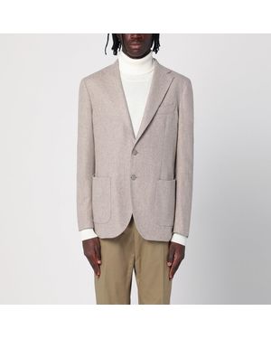 Santaniello Wool Blend Single Breasted Jacket - Gray