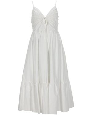 MICHAEL Michael Kors V-Neck Midi Dress - White