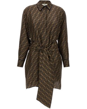 Fendi Ff Monogram Dress - Braun