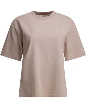 Golden Goose Cotton T-shirt With Logo - Natural