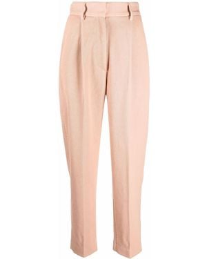 forte_forte Ribebd Elasticated-Waist Tailored Trousers - Pink