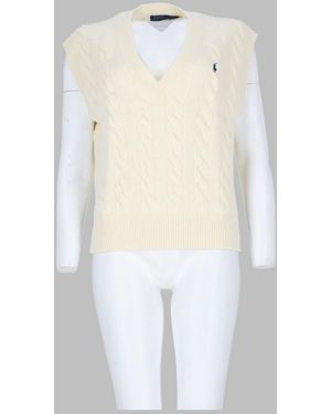 Polo Ralph Lauren Wool-Cashmere Gilet Wool Cashmere Waistcoats & Gilets - White