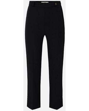 Elisabetta Franchi Logo Charm Trousers - Black