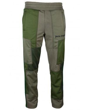 Palm Angels Khaki Patchwork Jogging Trousers - Green