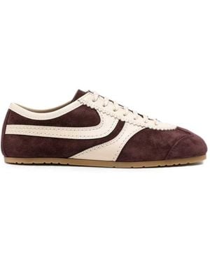 Dries Van Noten Leather Panelled Trainers - Brown
