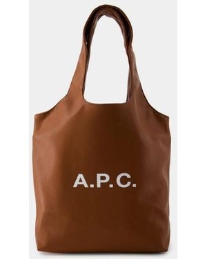 A.P.C. Tote Ninon Small - Brown