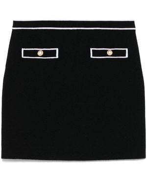 Alice + Olivia Cotton Mini Skirt - Black
