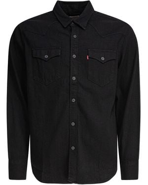 Levi's Barstow Western Standard Marble Black Denim Rinse - Zwart