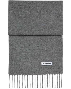 Jil Sander Bufanda pequeña de lana - Gris