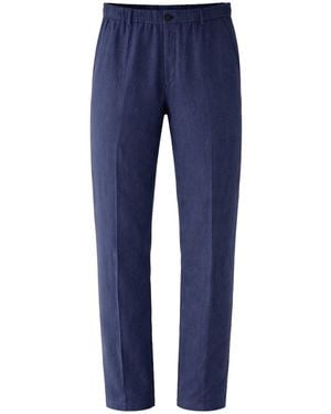 Emporio Armani Linen Trousers For - Blue