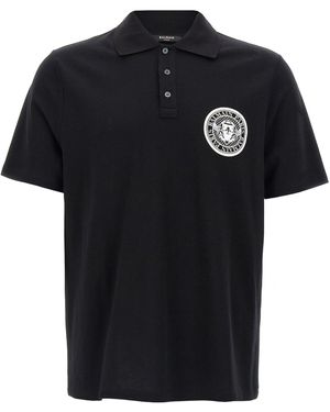 Balmain Coin' Polo Shirt - Schwarz