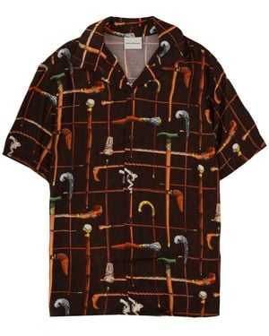Drole de Monsieur Viscose Shirt - Brown