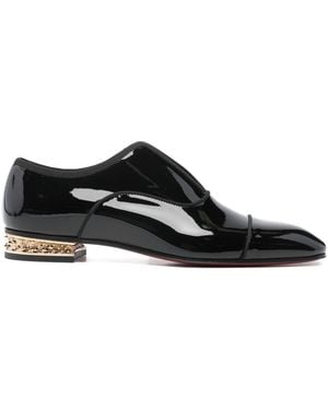 Christian Louboutin Alphamale Rocks Patent Leather Oxfords - Black