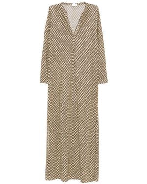 Siyu Money-Kaftan-Kleid - Natur