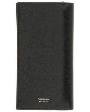 Tom Ford Logo-Print Wallet - Black