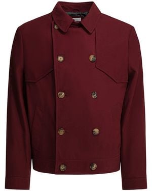 Brunello Cucinelli Bordeaux Leren Jas - Rood