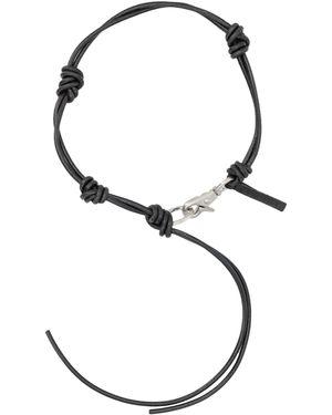 Our Legacy Udon Ladon Leather Necklace - Metallic