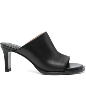 Tod's Leather Heel Mules - Black