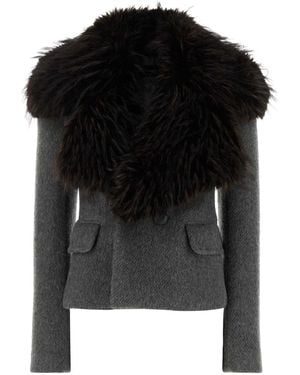 DSquared² Dsquared Mohair And Wool Uptown Twiggy Blazer - Black