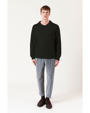 AUTORE Maglia Polo Burton in Lana E C BRO - Schwarz