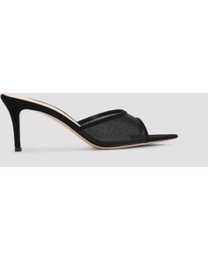 Gianvito Rossi Elle 70 Mini Mules - Black