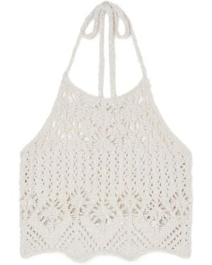 Alanui Lagoon Romance Cotton Top - White