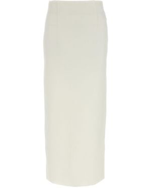 AURALEE Double Face Knit Skirt - White
