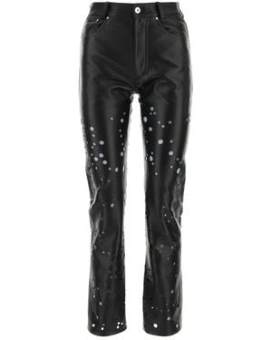 DURAZZI MILANO Leather Pant - Black