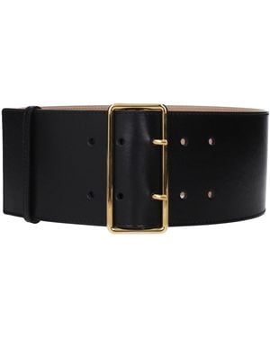 McQueen Cinture Donna Pelle Nero - Black